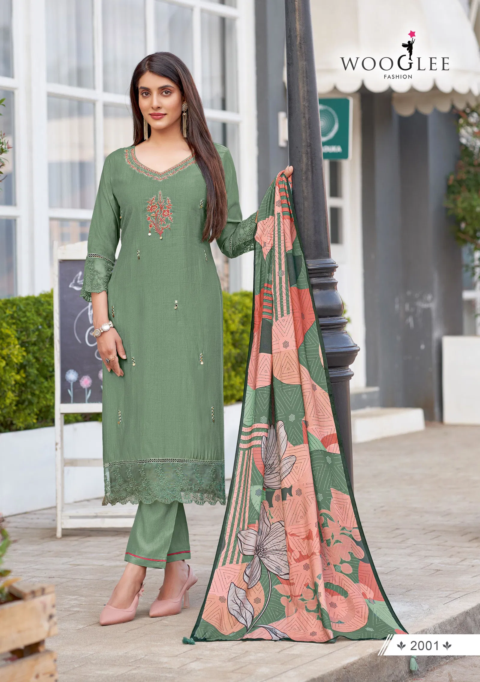 Ehsaas By Wooglee Viscose Weaving Kurti With Bottom Dupatta Suppliers In India